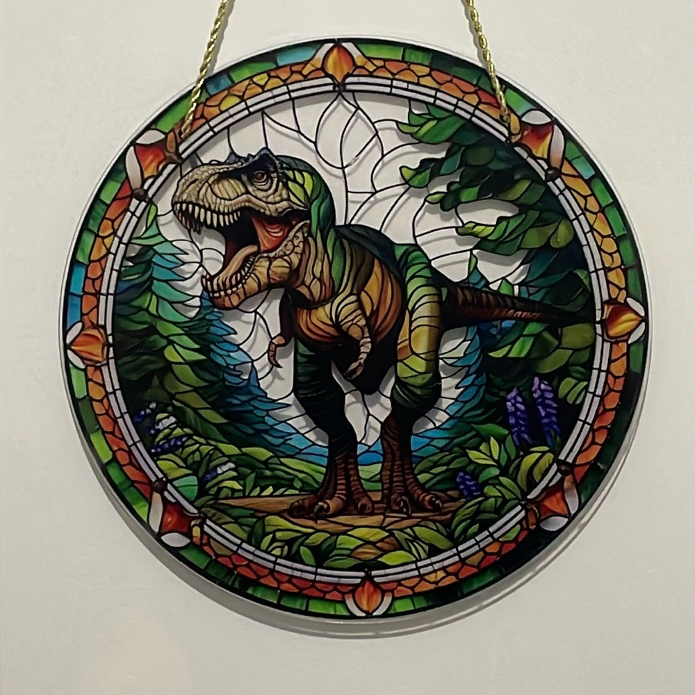Suncatcher Acrylic T-Rex Tyrannosaurus Rex Dinosaur 7.5” Decoration Gift New